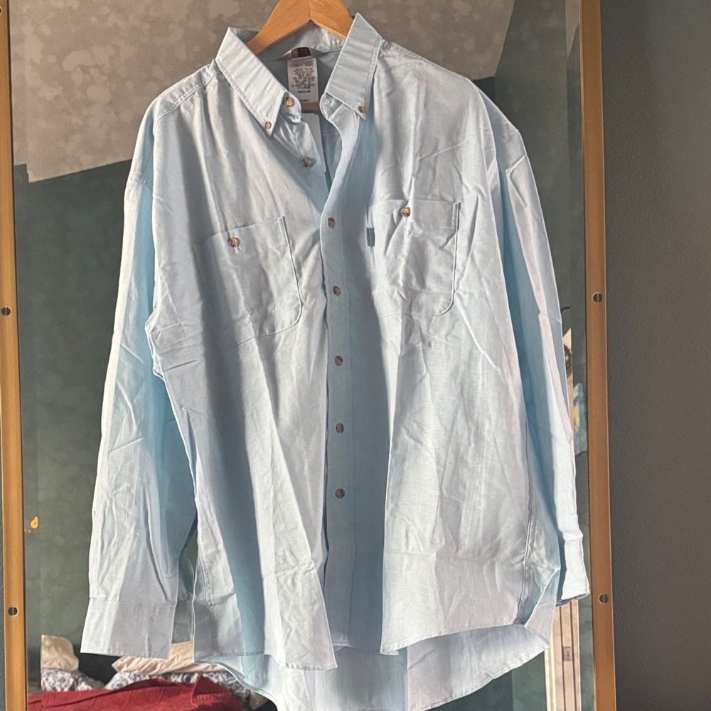 Carhartt Light Blue Long-Sleeve Button-Down Shirt NWT